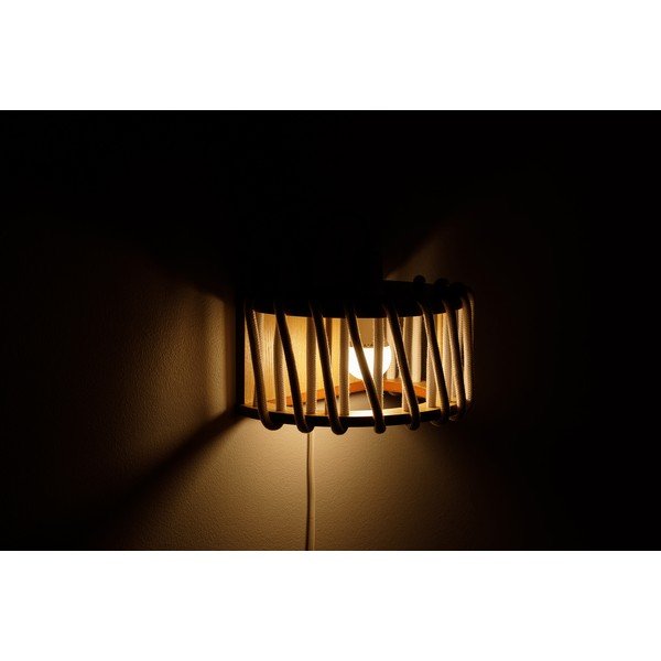 Biela nástenná lampa s drevenou konštrukciou EMKO Macaron, dĺžka 30 cm-image-4
