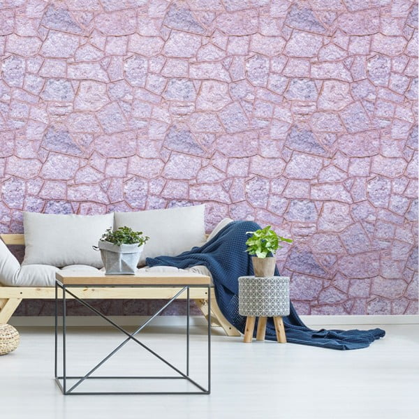 Nástenná samolepka Ambiance Wall Materials Stones from Polynesia, 40 × 40 cm