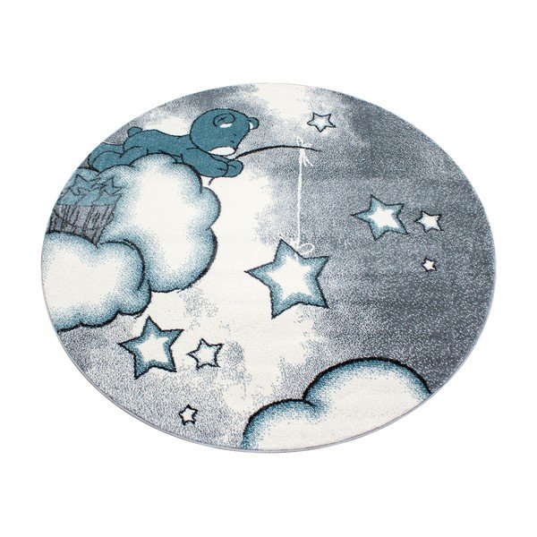 Modro-sivý detský koberec ø 120 cm Kids – Ayyildiz Carpets