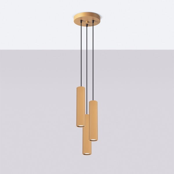 Závesné svietidlo v zlatej farbe ø 19,5 cm Gleam – Sollux-image-3