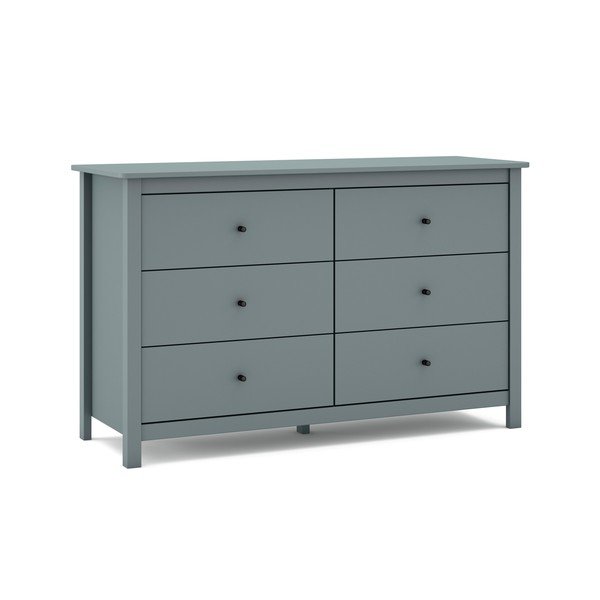 Komoda sivozelená z borovicového dreva 130x80x45 cm Misti – Marckeric-image-1