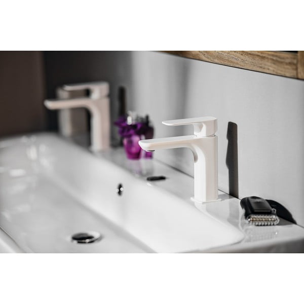 Biela stojančeková umývadlová batéria Spy – Sapho-image-1