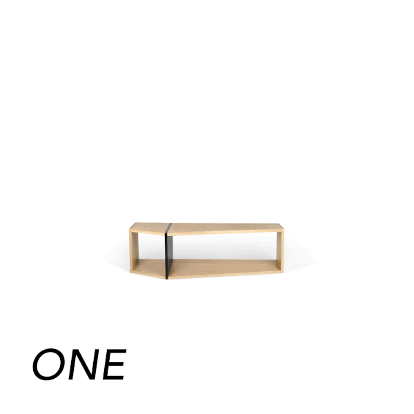 Hnedo-čierna polica TemaHome One, 120 × 35 cm-image-3