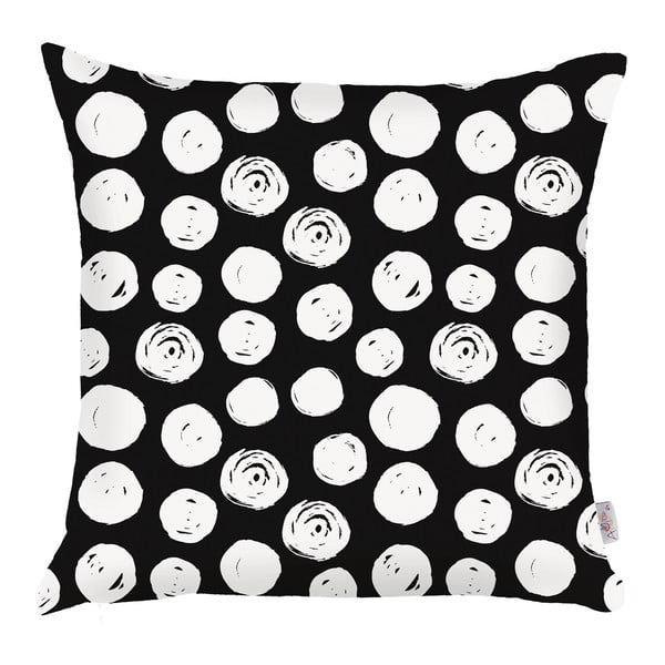 Čierno-biela obliečka na vankúš Mike & Co. NEW YORK Dots, 43 × 43 cm