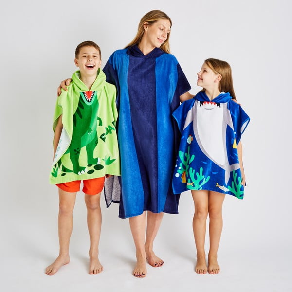 Modré bavlnené pončo Stripe – Catherine Lansfield-image-4