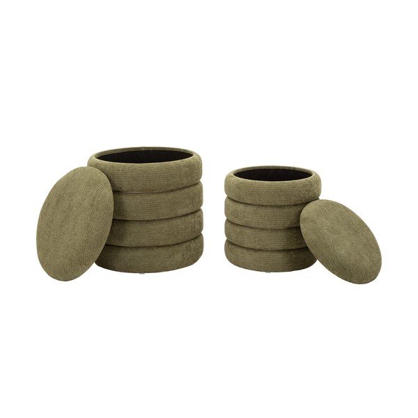 Khaki taburety v súprave 2 ks Nordic Style – Mauro Ferretti-image-3