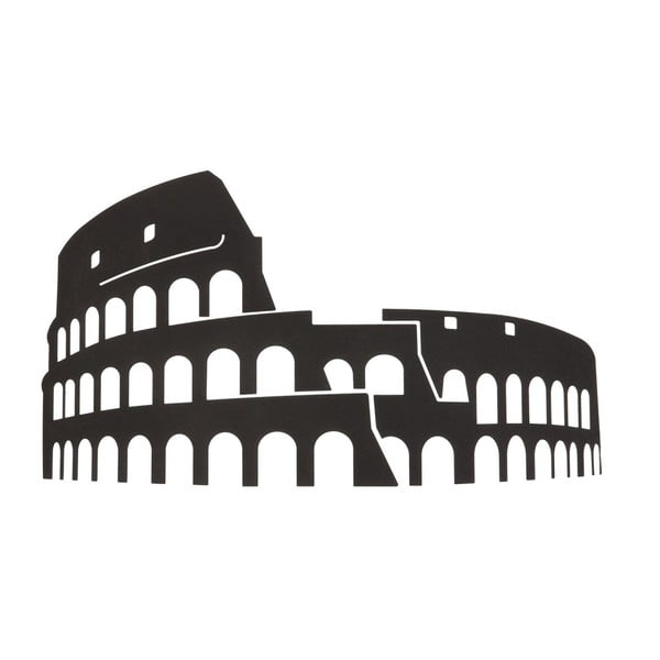 Čierna nástenná kovová dekorácia Wall Decor Colosseum