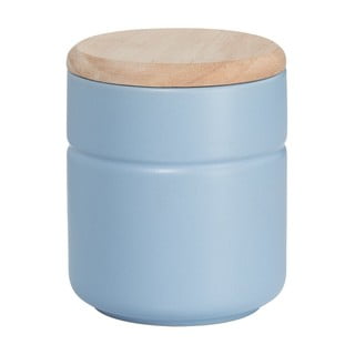 Modrá porcelánová dóza s dreveným vekom Maxwell & Williams Tint, 600 ml