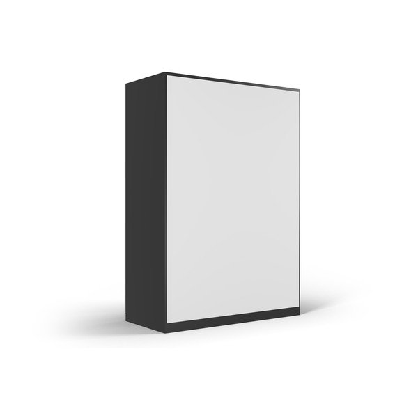 Čierna šatníková skriňa so zrkadlom a s posuvnými dverami 151x215 cm Lisburn - Cosmopolitan Design-image-4