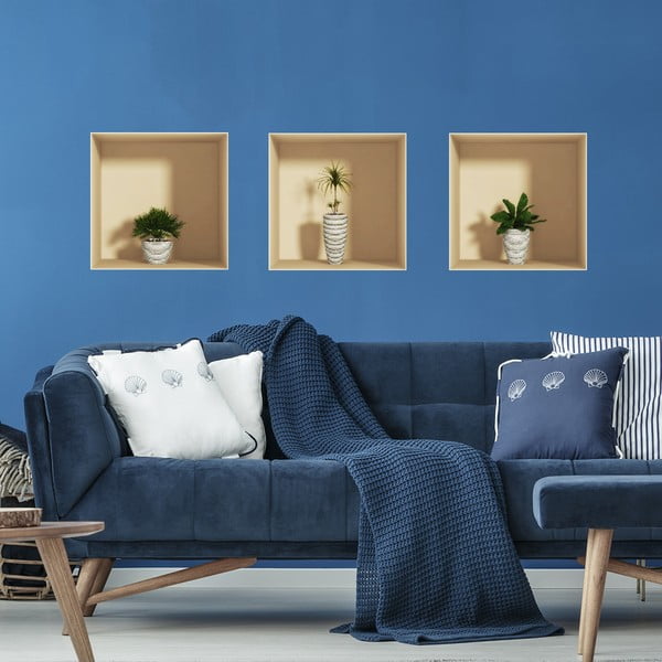 Sada 3 samolepiek s 3D efektom Ambiance Palms-image-3