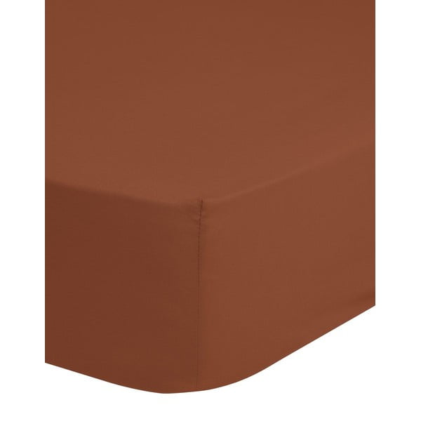 Tmavá oranžová bavlnená elastická plachta Good Morning, 90 x 200 cm-image-1