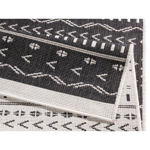 Čierno-krémový vonkajší koberec NORTHRUGS Kuba, 290 x 200 cm-image-1