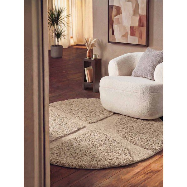 Béžový ručne tkaný okrúhly koberec ø 160 cm Lambeth Jasper – Ted Baker-image-1