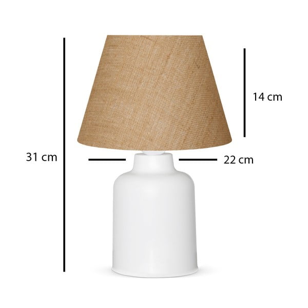 Stolová lampa s tienidlom z juty (výška 31 cm) Eren – Opviq lights-image-2