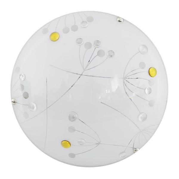 Biele LED stropné svietidlo so skleneným tienidlom ø 30 cm Floral - Candellux Lighting
