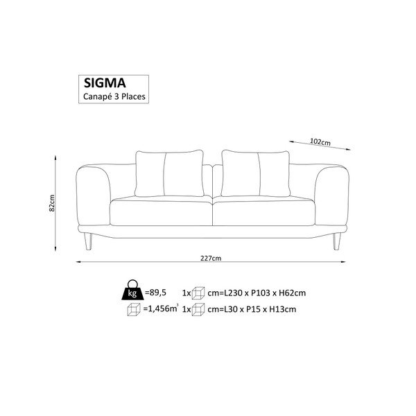 Krémová trojmiestna pohovka Windsor & Co. Sofas Sigma-image-3