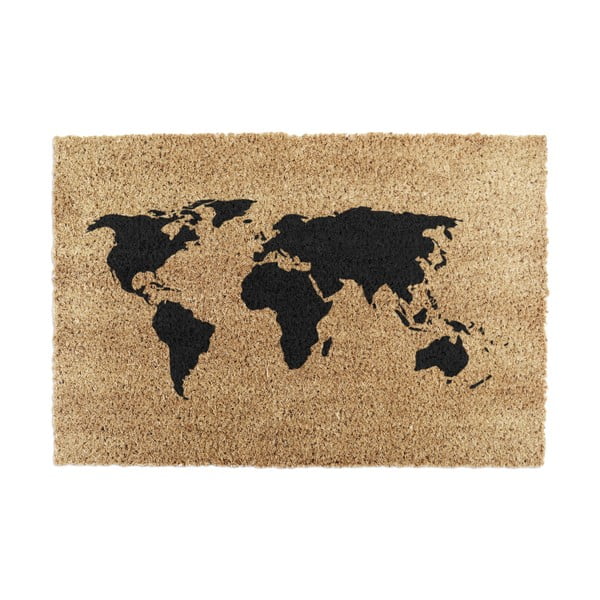 Rohožka z kokosového vlákna 40x60 cm World Map – Artsy Doormats