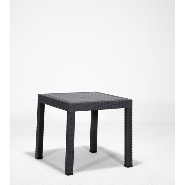 Plastový záhradný jedálenský stôl 80x80 cm Rattan – Floriane Garden-image-1