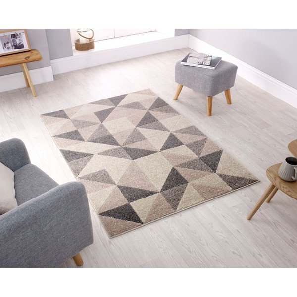 Sivo-béžový koberec Flair Rugs Urban Triangle, 200 x 275 cm-image-4