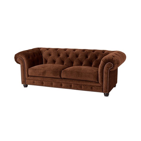 Hnedá pohovka Max Winzer Orleans Velvet, 216 cm-image-1