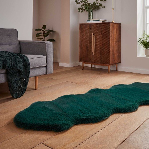 Syntetický behúň v petrolejovej farbe 60x180 cm Super Teddy – Think Rugs-image-2