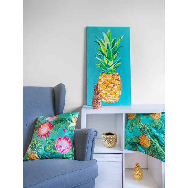 Obraz Pineapple Blue, 50x90 cm