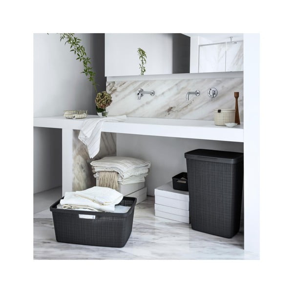 Tmavosivý kôš na bielizeň Curver Jute, 58 l-image-1