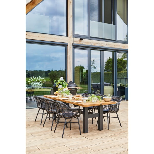 Čierna plastová záhradná stolička Cecilia – Hartman-image-1