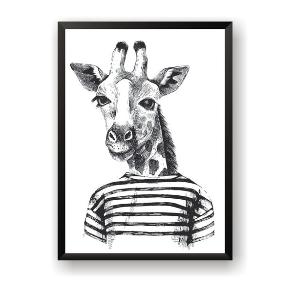 Plagát Nord & Co Hipster Giraffe, 21 x 29 cm