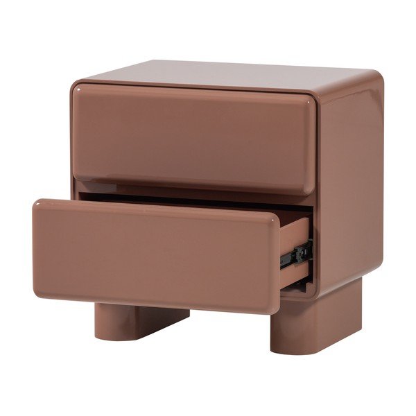 Ružový lesklý nočný stolík Lustra – WOOOD-image-4