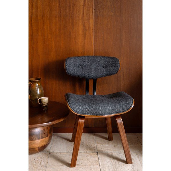 Sivá/hnedá čalúnená jedálenská stolička Blackwood – Dutchbone-image-1