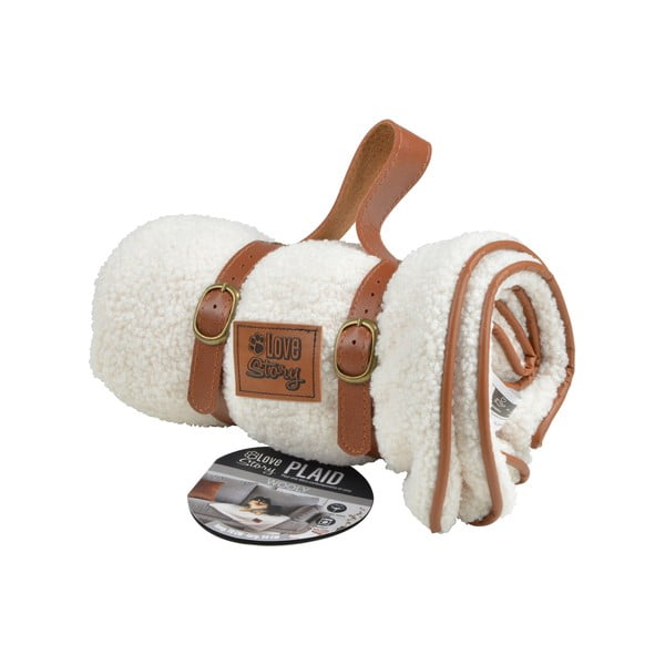 Krémová deka pre psa 50x70 cm – Love Story-image-3