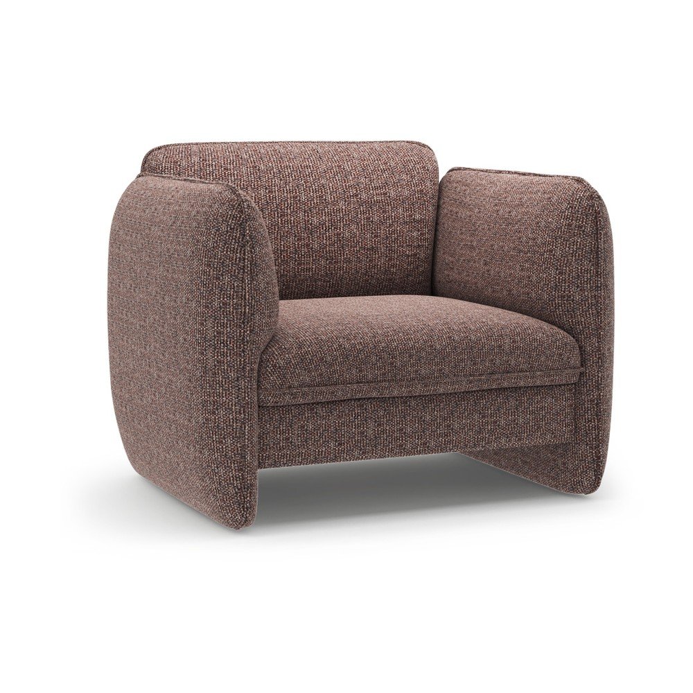 Hnedé ženilkové kreslo Georgia – Micadoni