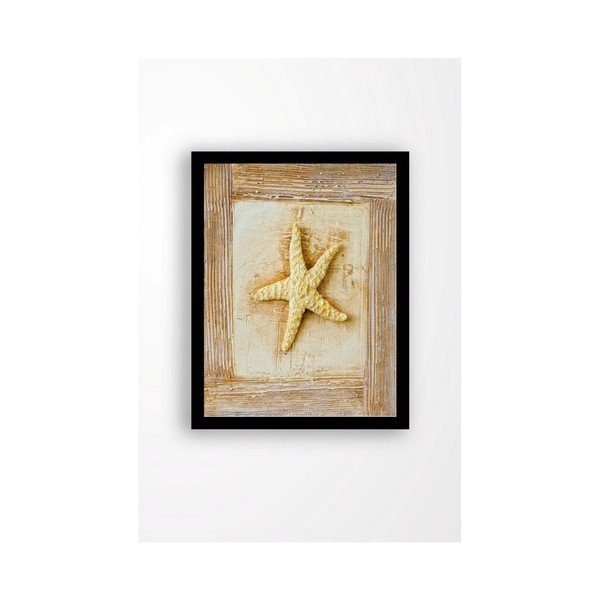 Nástenný obraz na plátne v čiernom ráme Tablo Center Sea, 29 × 24 cm
