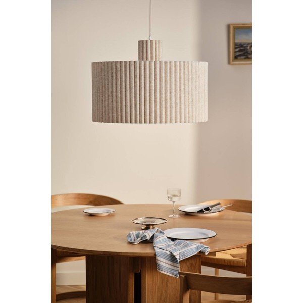 Béžové ľanové závesné svietidlo ø 60 cm Alina – Jotex-image-2
