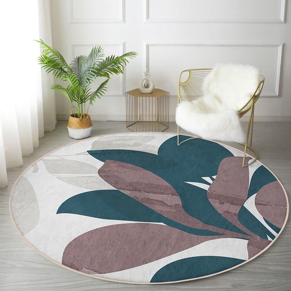 Prateľný okrúhly koberec vhodný pre robotické vysávače ø 100 cm Comfort – Mila Home-image-2