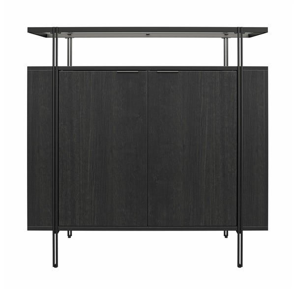 Čierna nízka komoda v dekore duba 90x90 cm Wainwright - Queer Eye-image-4