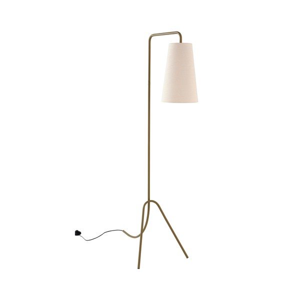 Khaki/krémovobiela látková stojacia lampa s ohýbateľnou konštrukciou (výška  154 cm) Vivienne – Jotex