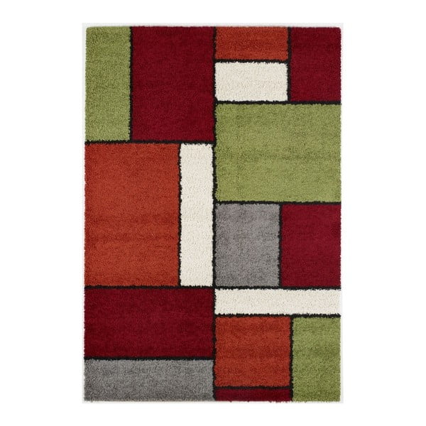 Zeleno-červený koberec Calista Rugs Sydney, 60 x 110 cm