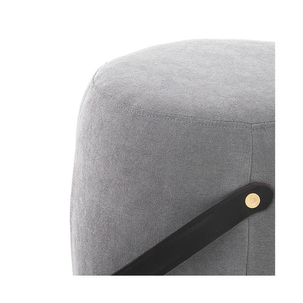 Sivý čalúnený puf Tomasucci Drum, ø 40 cm-image-1