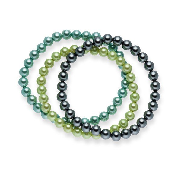 Set náramkov Perldor Natural Green, 3 ks