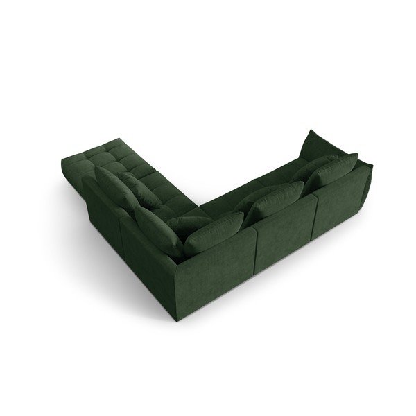 Tmavozelená rohová pohovka (pravý roh/do L) Bloom – Micadoni Home-image-3