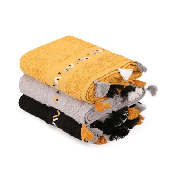 Froté bavlnené uteráky v súprave 3 ks 50x90 cm Asorti – Foutastic