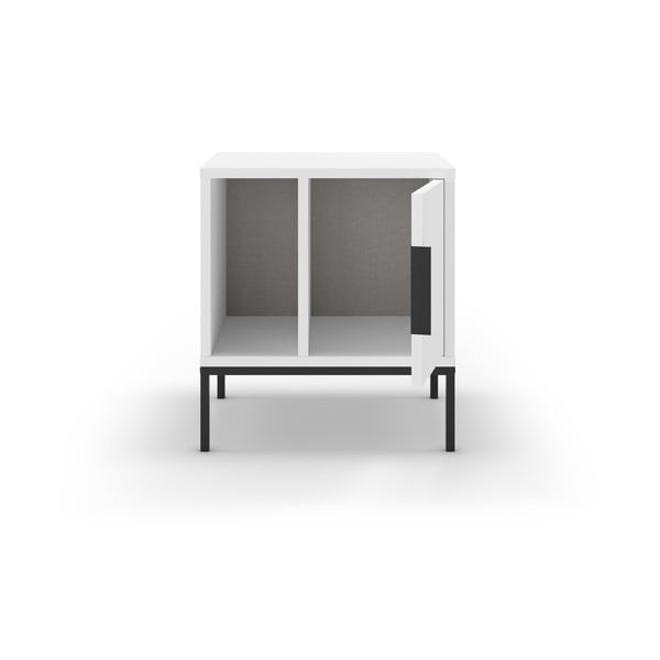 Biely nočný stolík s poličkami Lani – Marckeric-image-3