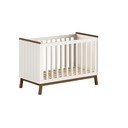 Béžová postieľka z borovicového dreva s nastaviteľnou výškou 60x120 cm Sezane – Vipack