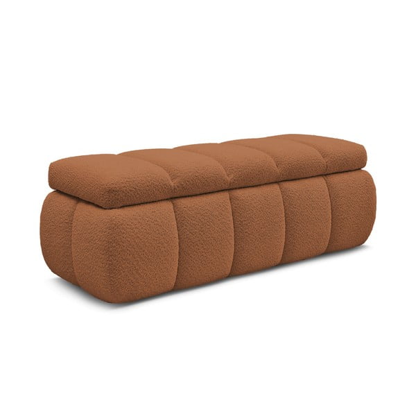 Oranžová lavica z textílie buklé – Bobochic Paris-image-3