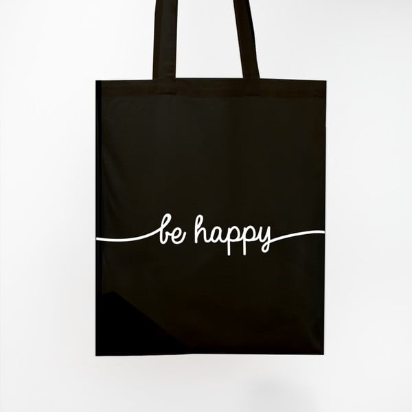 Plátená taška Be Happy Black