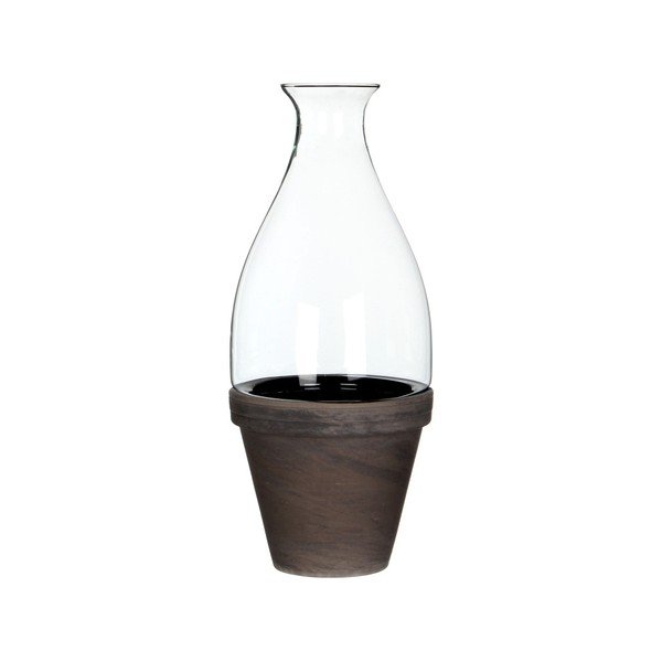 Skleník s keramickým kvetináčom Ego Dekor Garden, výška 32 cm