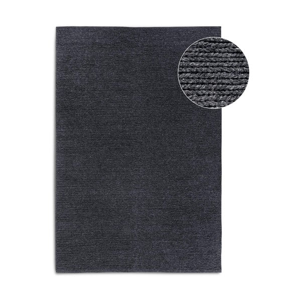 Tmavosivý ručne tkaný vlnený koberec 60x90 cm Francois – Villeroy&Boch