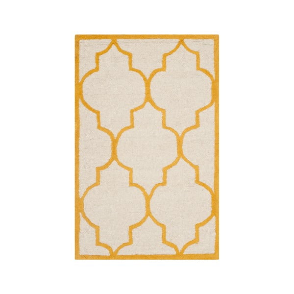 Vlnený koberec Everly 91x152 cm, oranžový